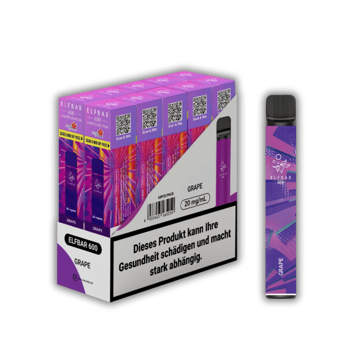Elf Bar - 600 - 20mg/ml - Streetparade Edition - Grape kaufen bei rauchwerk.ch