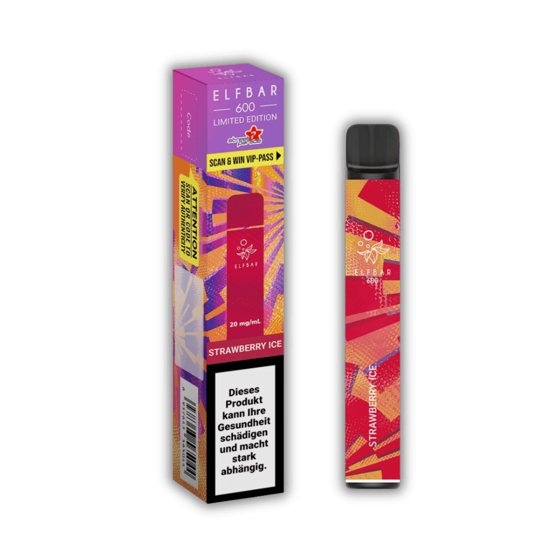 Elf Bar - 600 - 20mg/ml - Streetparade Edition - Strawberry Ice kaufen bei rauchwerk.ch