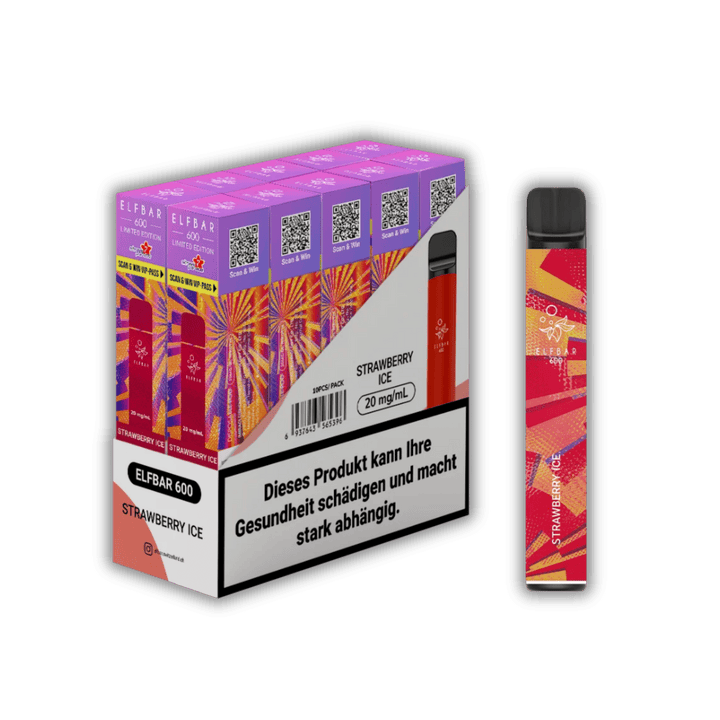 Elf Bar - 600 - 20mg/ml - Streetparade Edition - Strawberry Ice kaufen bei rauchwerk.ch