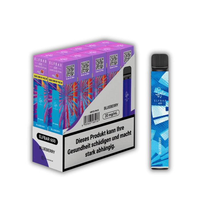 Elf Bar 600 Streetparade Blueberry – Einweg Vape 20 mg/ml – Ansicht 3