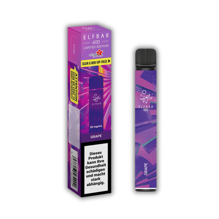 Elf Bar 600 Streetparade Grape – Einweg Vape 20 mg/ml – Ansicht 2