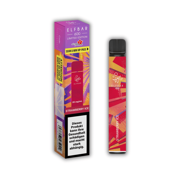 Elf Bar 600 Streetparade Strawberry Ice – Einweg Vape 20 mg/ml – Ansicht 2