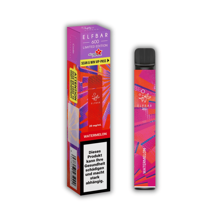 Elf Bar 600 Streetparade Watermelon – Einweg Vape 20 mg/ml – Ansicht 2