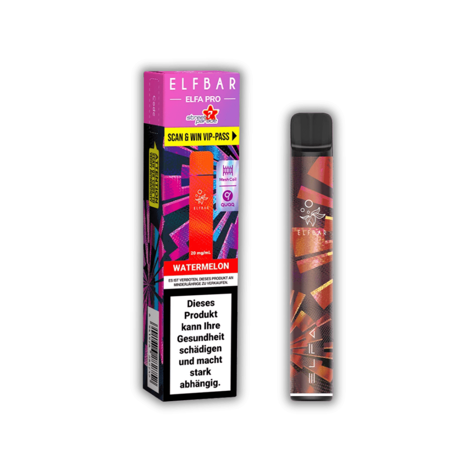 Elf Bar ELFA Pro - Kit (2ml) - 20mg/ml Nikotin - Streetparade Edition - Aurora Purple - Watermelon kaufen bei rauchwerk.ch