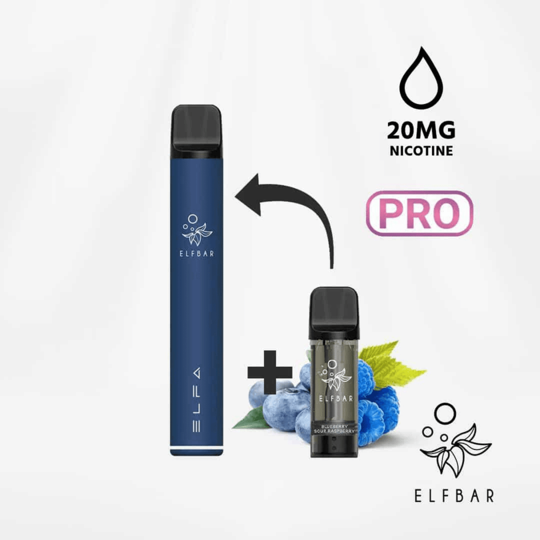 Elf Bar ELFA Pro - Kit (2ml) - Navy Blue &amp; Blueberry Sour Raspberry kaufen bei rauchwerk.ch