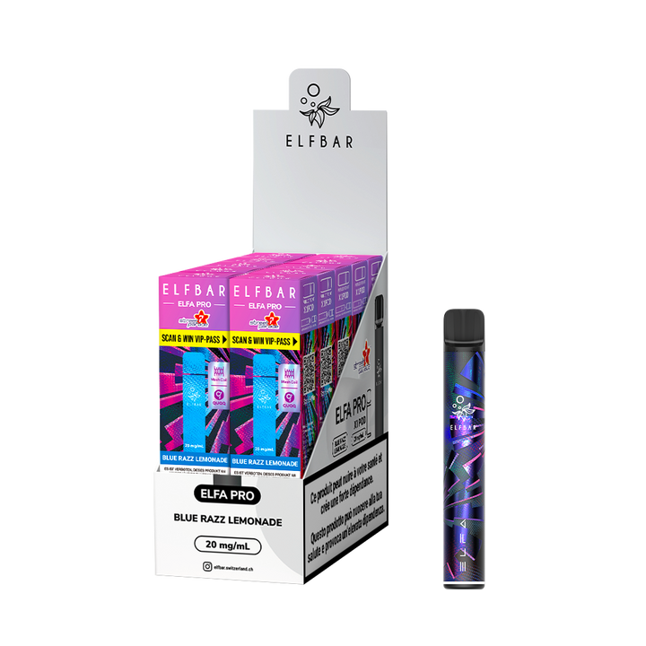 Elf Bar ELFA Pro Kit Black mit Blue Razz Lemonade Pod, 2 ml