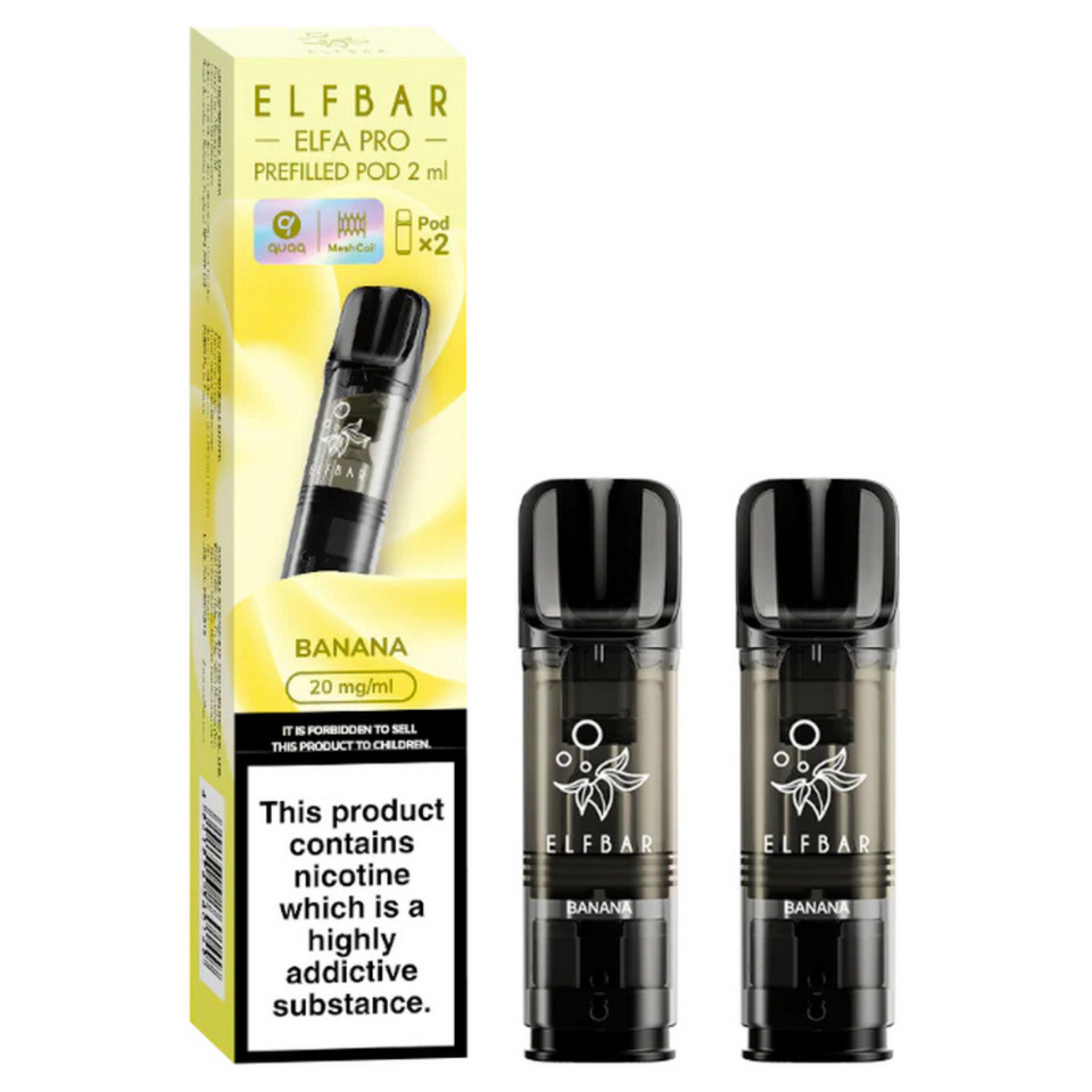 Elf Bar ELFA Pro Banana Pods 20mg Packung mit 2 x 2 ml