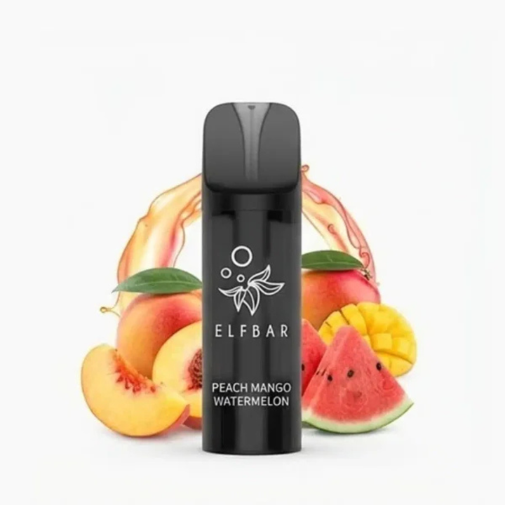 Elf Bar ELFA Pro V2 Pods Mango Peach Watermelon – vorgefüllte E-Liquid-Pods, 2 x 2 ml, 20 mg/ml