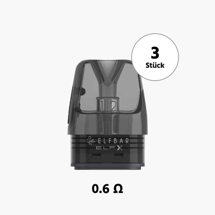 Elf Bar ELFX Vape Pod – nachfüllbar, 3x2ml, 0.6 Ohm