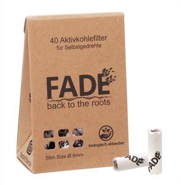 FADE Aktivkohlefilter Slim Size 6,4 mm White, 40 Stück