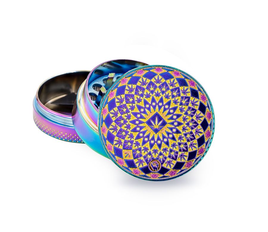 FireFlow Metall-Grinder «Leaf Pattern» Icy 4 cm 3-teilig (6 Stk.)