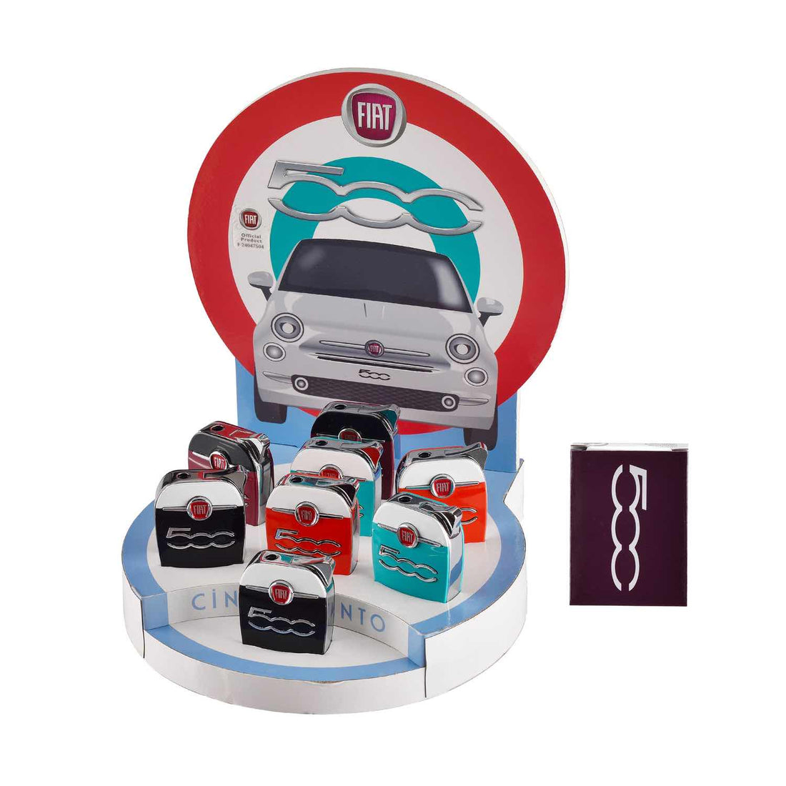 FIAT 500 Tankkanister-Feuerzeug Display mit 8 Stück