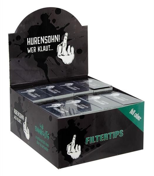 Display mit 48 Booklets Filter Tips Hurensohn wer klaut