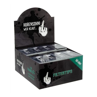 Display mit 48 Booklets Filter Tips Hurensohn wer klaut