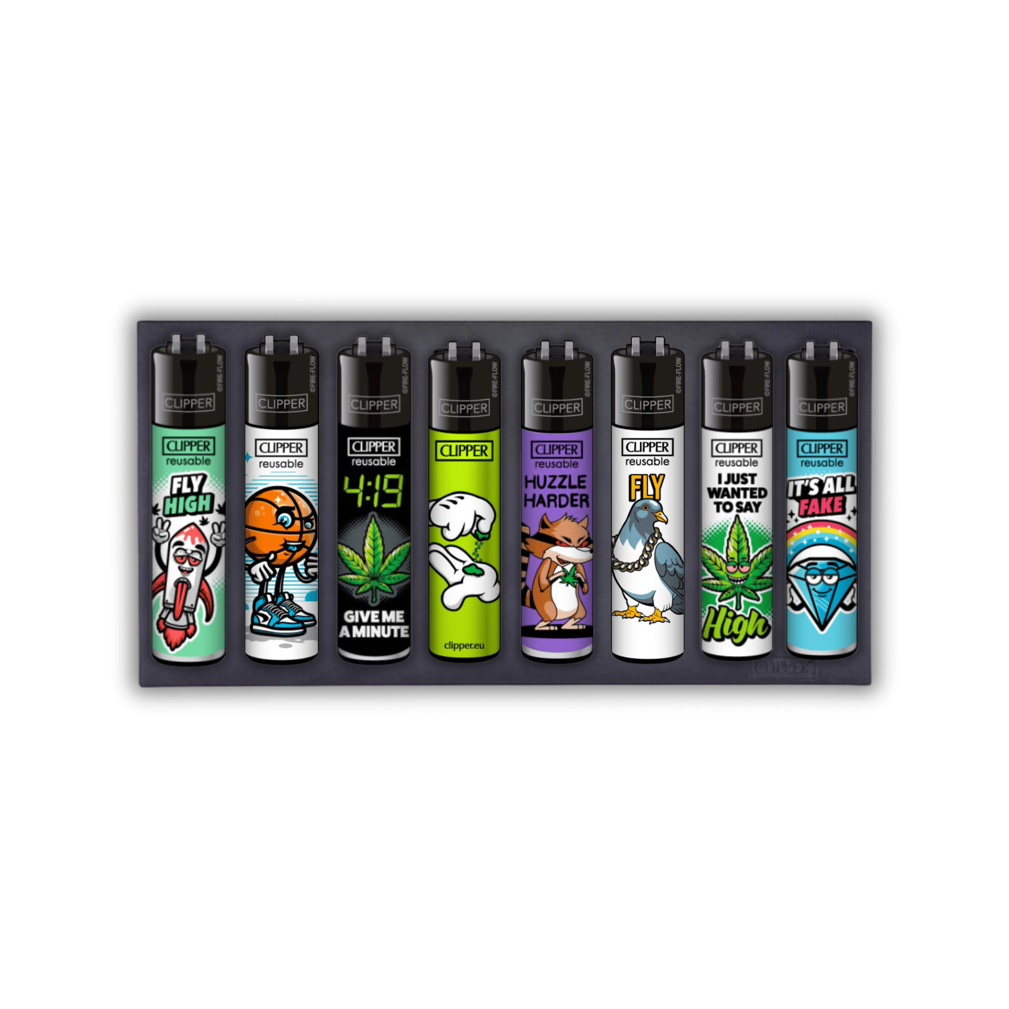 FIRE-BOARD Display mit 8 Sammelboards für Clipper