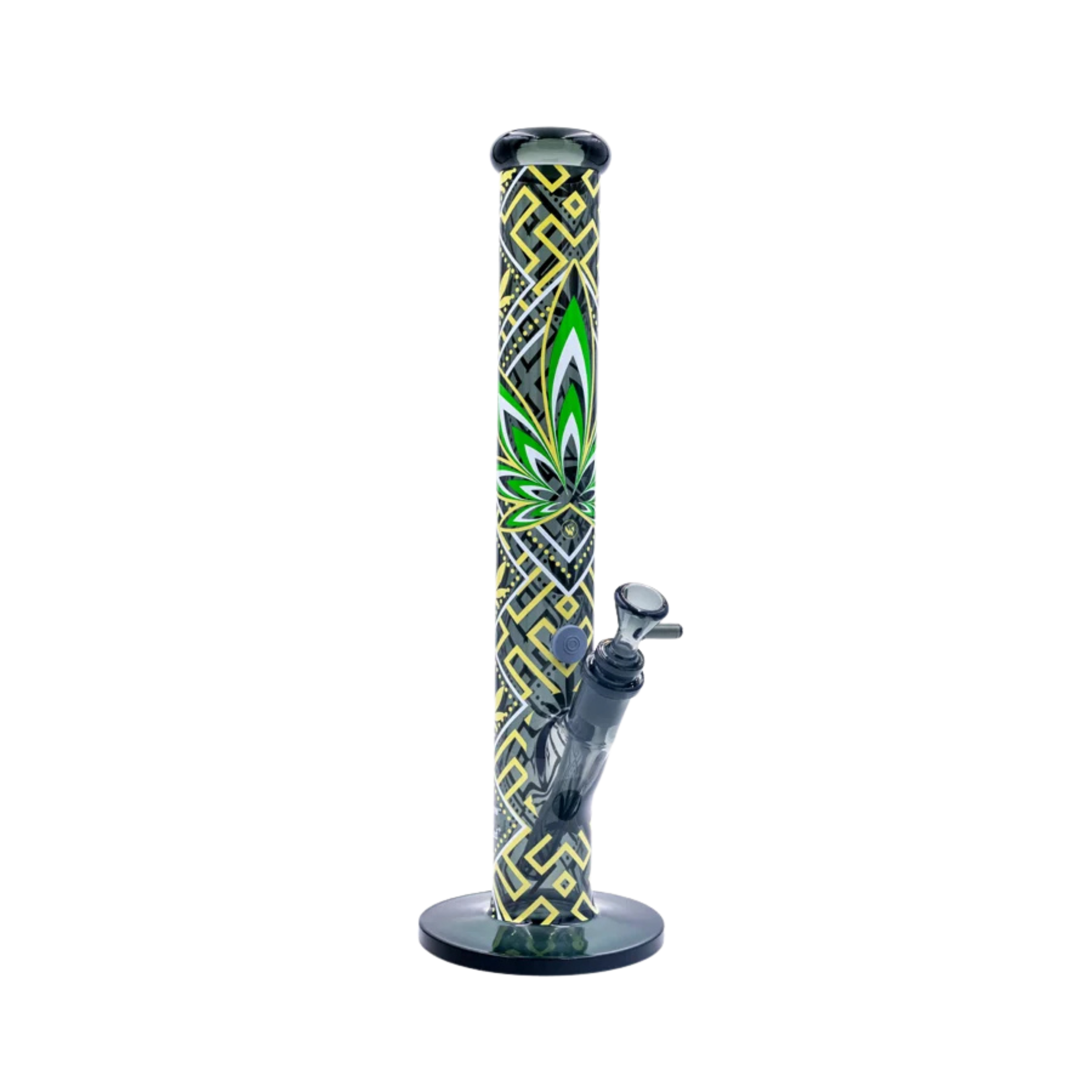 Leaves 34 Motiv auf schwarzer FIRE-FLOW x Black Leaf Bong