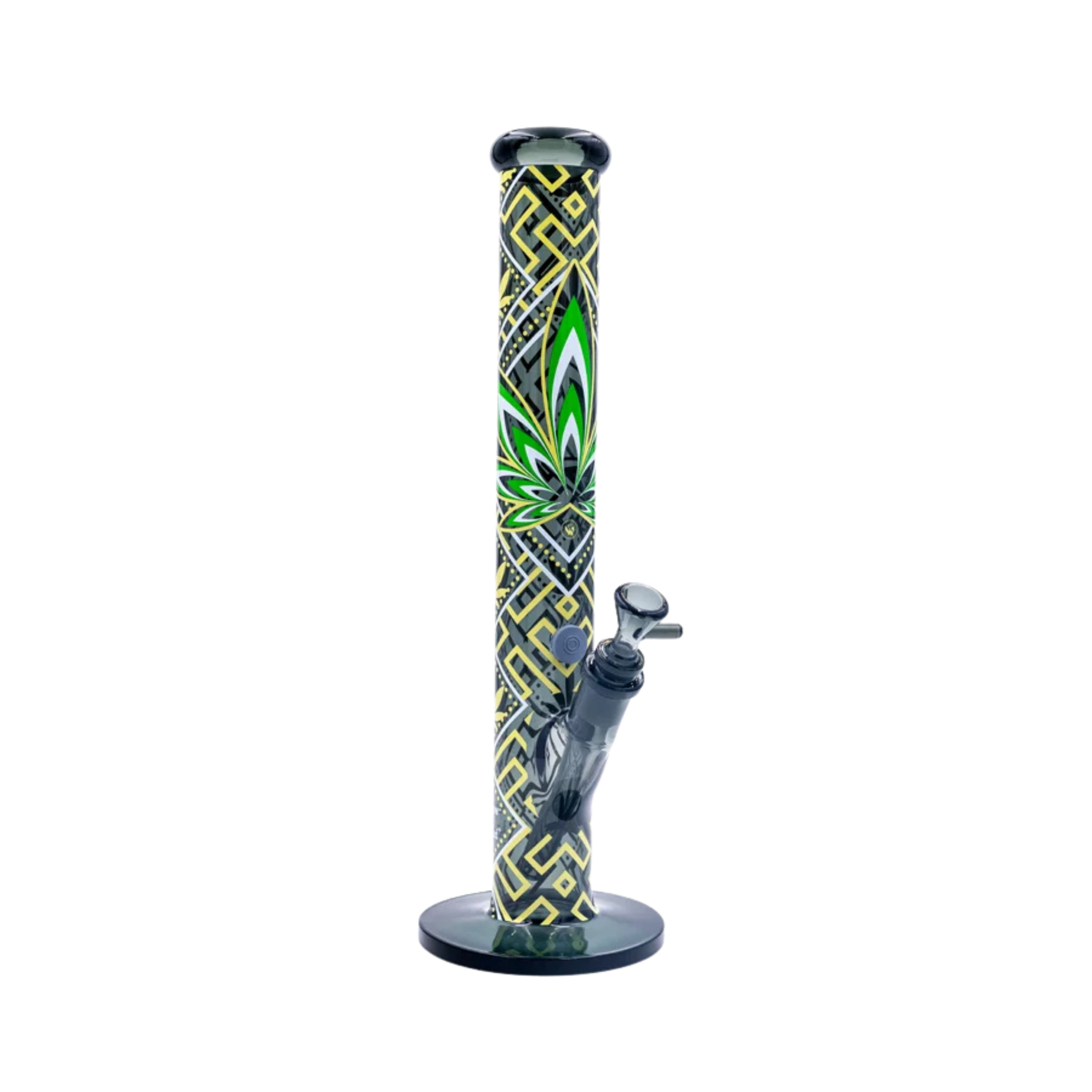 Leaves 34 Motiv auf schwarzer FIRE-FLOW x Black Leaf Bong
