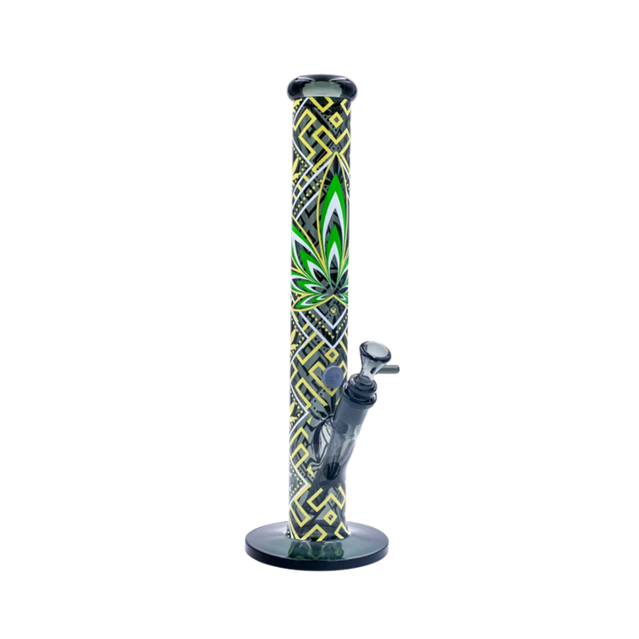 Leaves 34 Motiv auf schwarzer FIRE-FLOW x Black Leaf Bong
