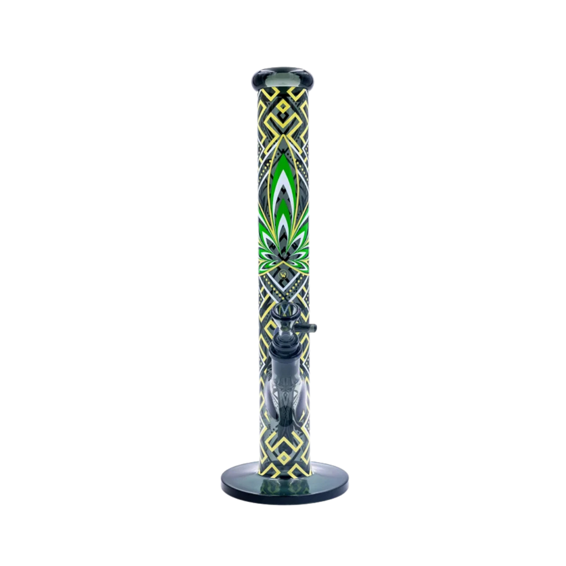 Diffusor-Chillum und Kopf der FIRE-FLOW Leaves 34 Glas Bong