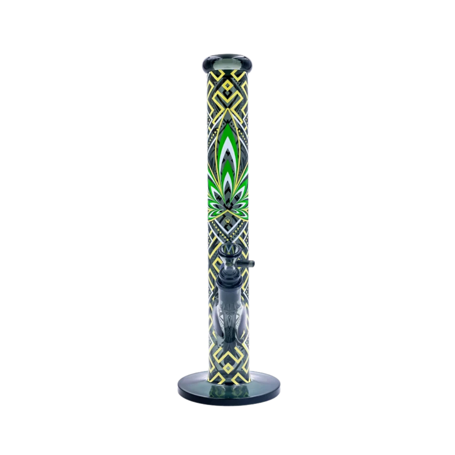 Diffusor-Chillum und Kopf der FIRE-FLOW Leaves 34 Glas Bong
