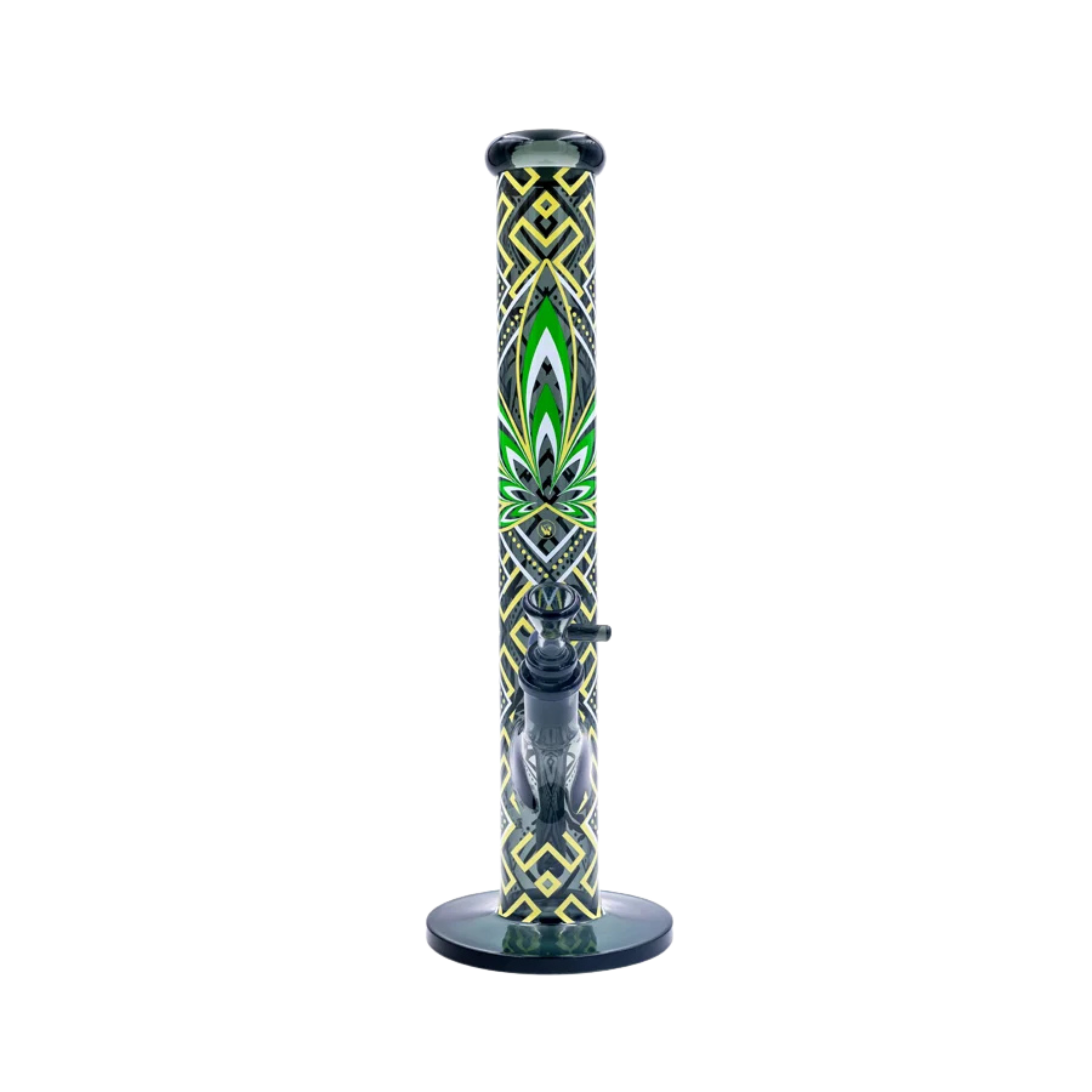 Diffusor-Chillum und Kopf der FIRE-FLOW Leaves 34 Glas Bong