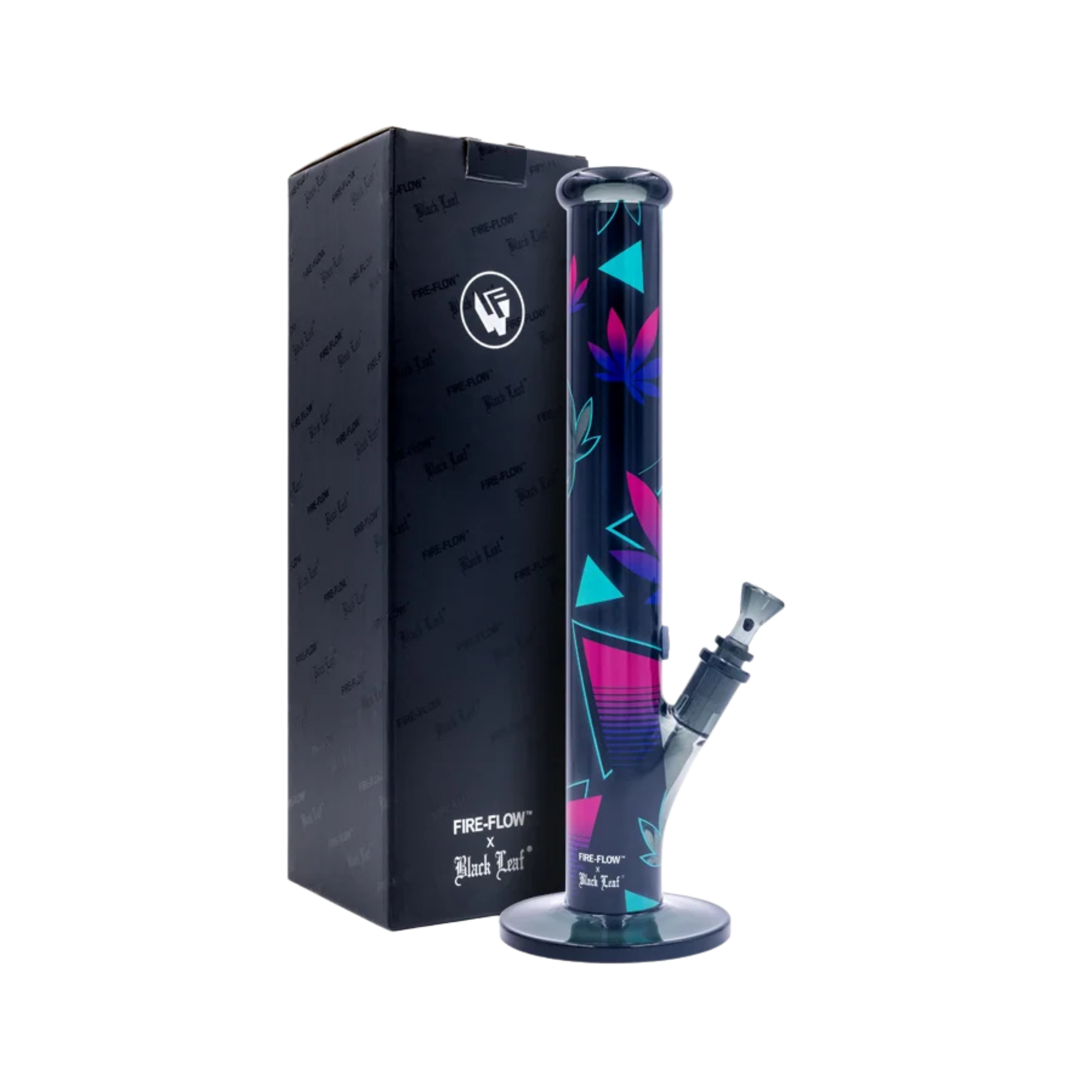 FIRE-FLOW x Black Leaf Glas Bong Leaves 37-2 40 cm