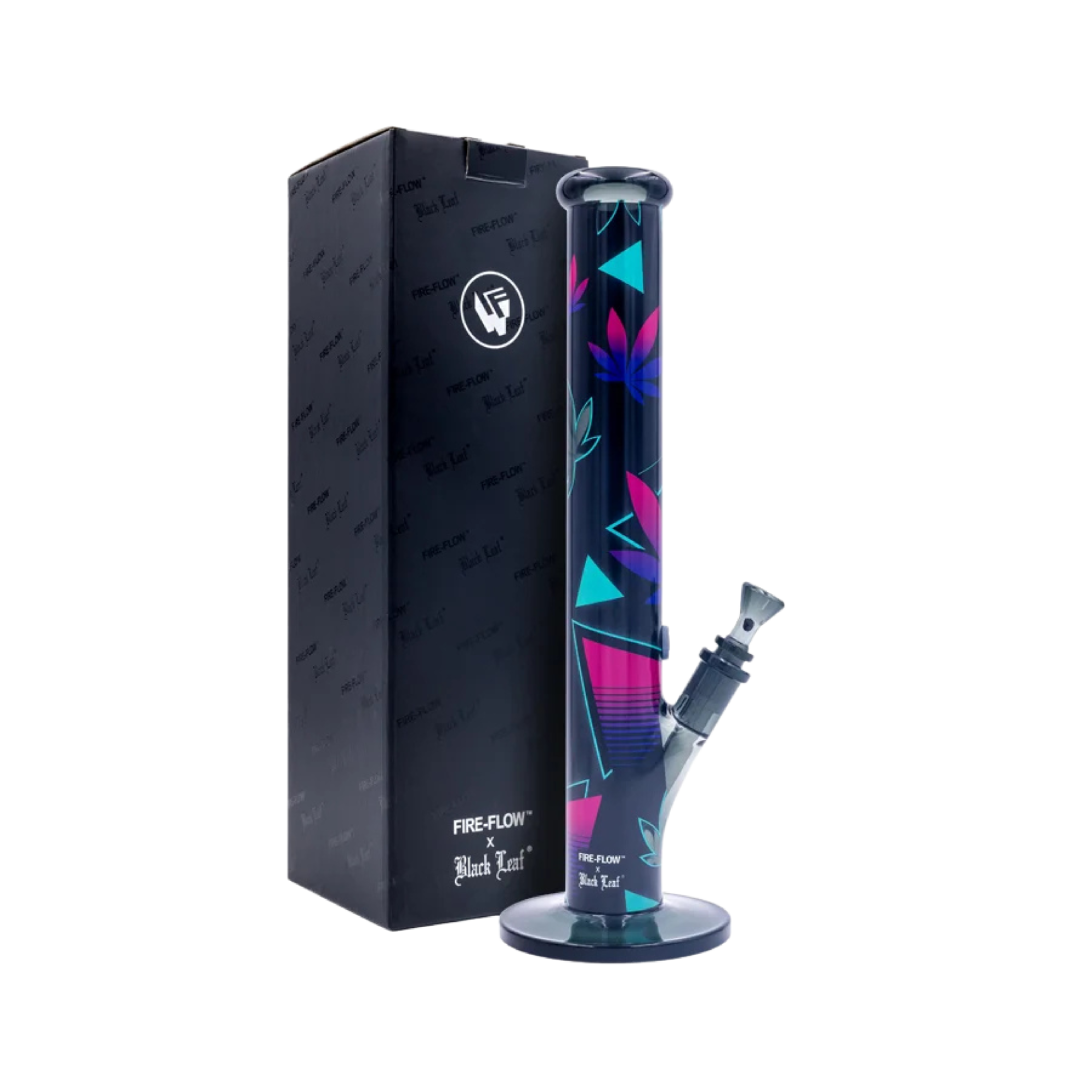 FIRE-FLOW x Black Leaf Glas Bong Leaves 37-2 40 cm