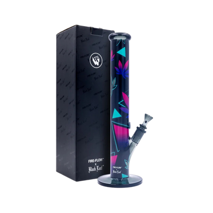 FIRE-FLOW x Black Leaf Glas Bong Leaves 37-2 40 cm