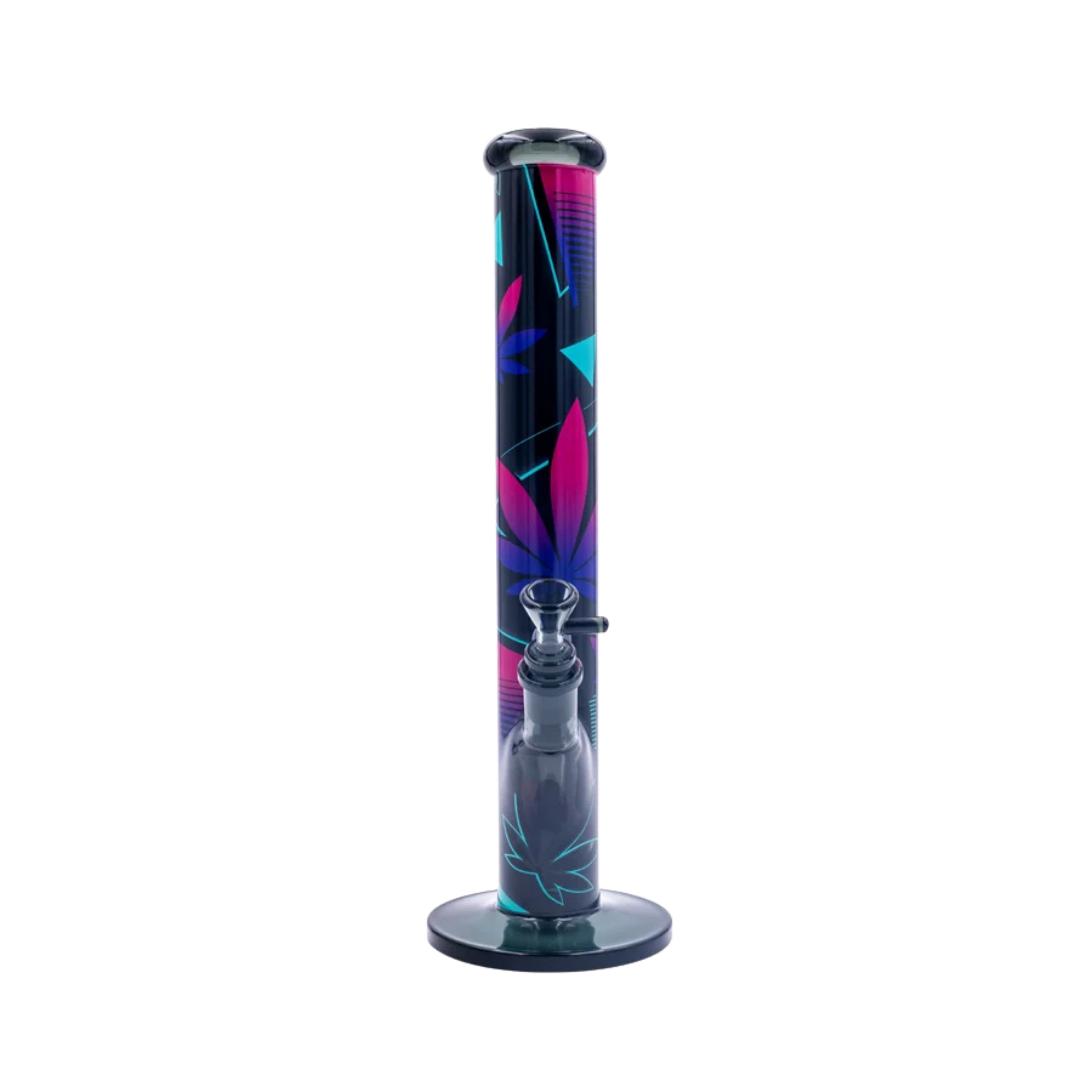 Diffusor-Chillum und Kopf der FIRE-FLOW Leaves 37-2 Glas Bong