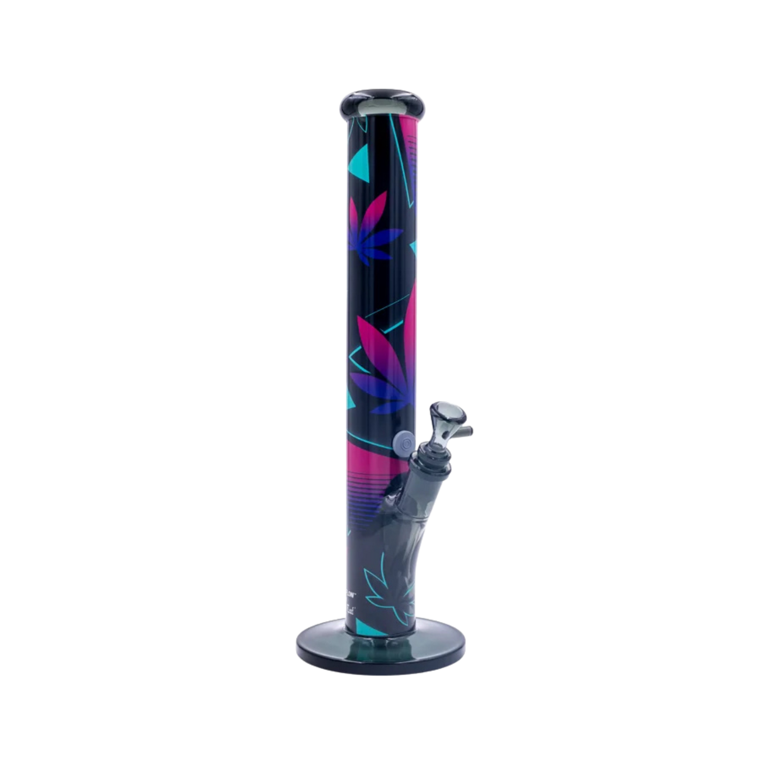 Leaves 37-2 Motiv auf schwarzer FIRE-FLOW x Black Leaf Bong