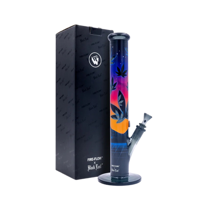 FIRE-FLOW x Black Leaf Glas Bong Leaves 37-3 40 cm