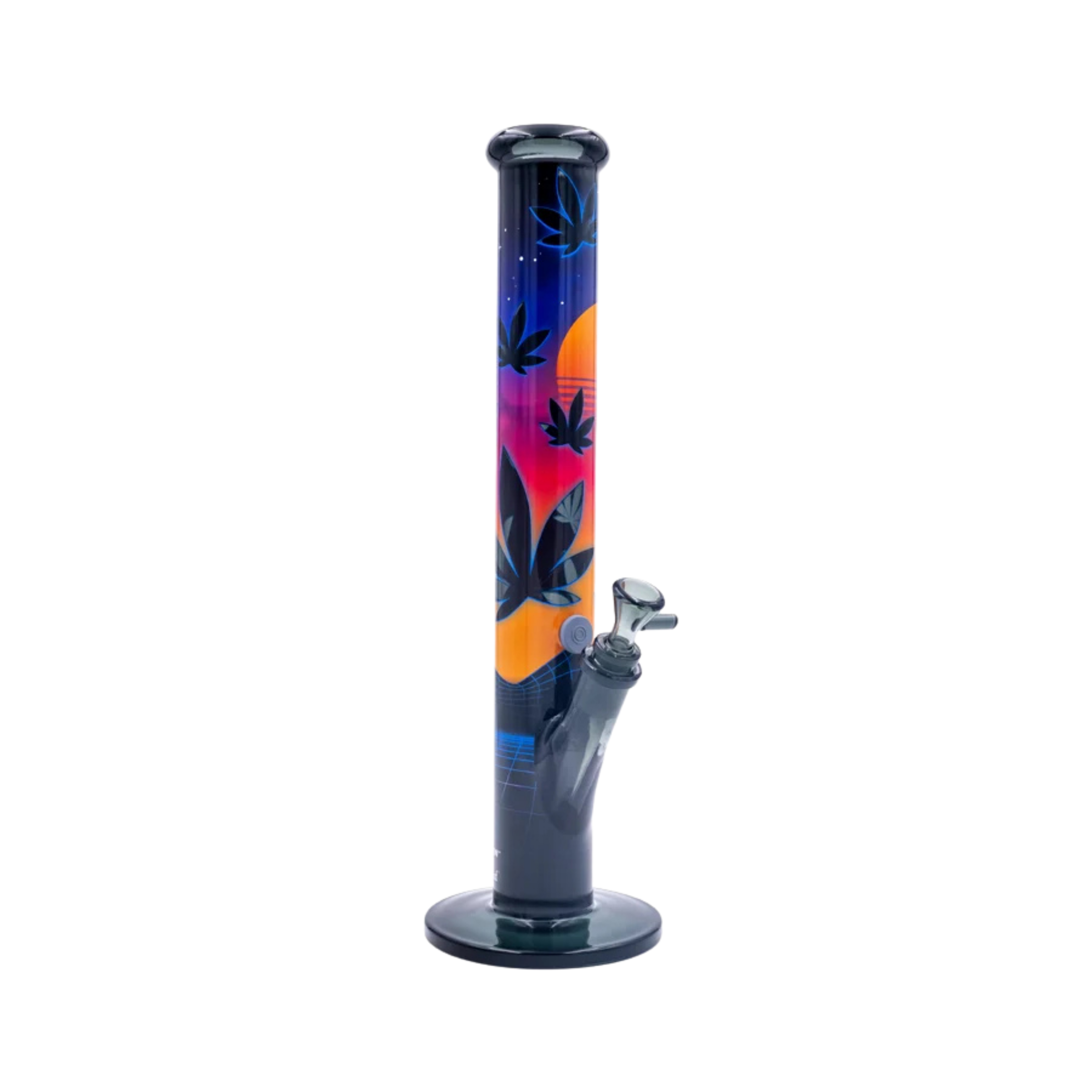 Leaves 37-3 Motiv auf schwarzer FIRE-FLOW x Black Leaf Bong