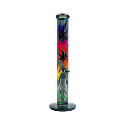 Diffusor-Chillum und Kopf der FIRE-FLOW Leaves Gradient Glas Bong