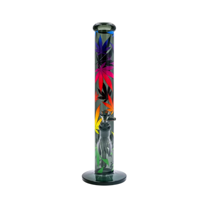 Diffusor-Chillum und Kopf der FIRE-FLOW Leaves Gradient Glas Bong