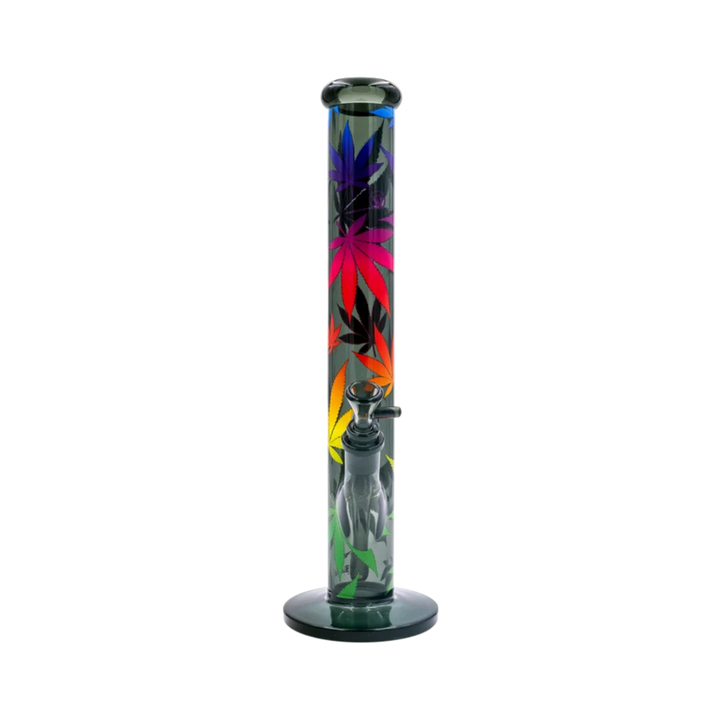 Diffusor-Chillum und Kopf der FIRE-FLOW Leaves Gradient Glas Bong