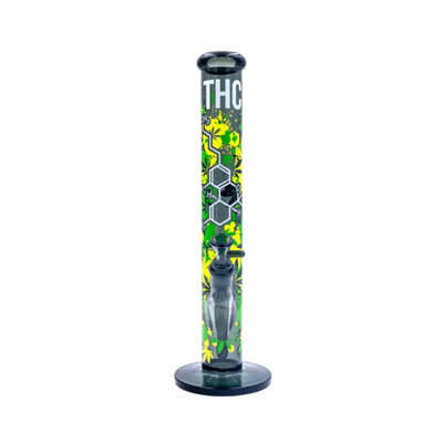 Diffusor-Chillum und Kopf der FIRE-FLOW THC Molecule Glas Bong