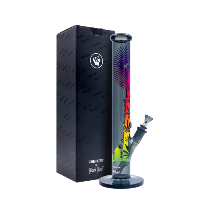 FIRE-FLOW x Black Leaf Glas Bong UFO Gradient 40 cm