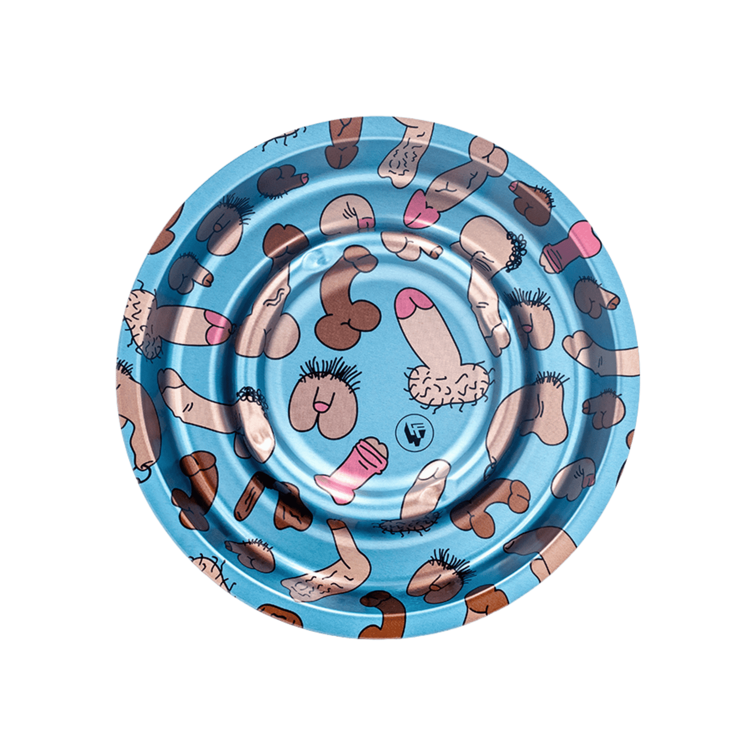 FIRE-FLOW Coffeeshop Metall-Aschenbecher Ø 160 mm Dick Pattern