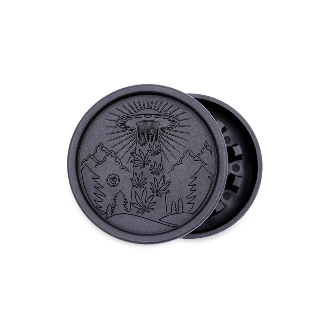 FIRE-FLOW Hemp Grinder 420 Alien 55mm, Einzelstück Schwarz