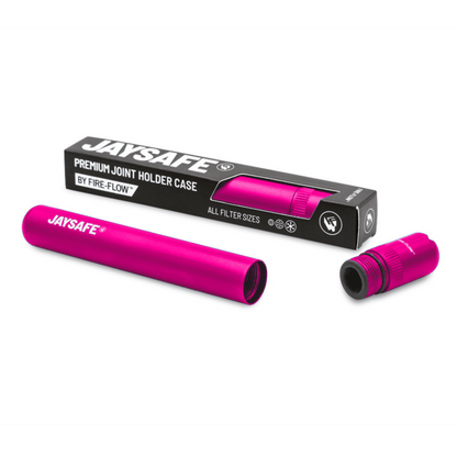 JAYSAFE Joint Tube Pink mit Verpackung und Deckel-Inlay