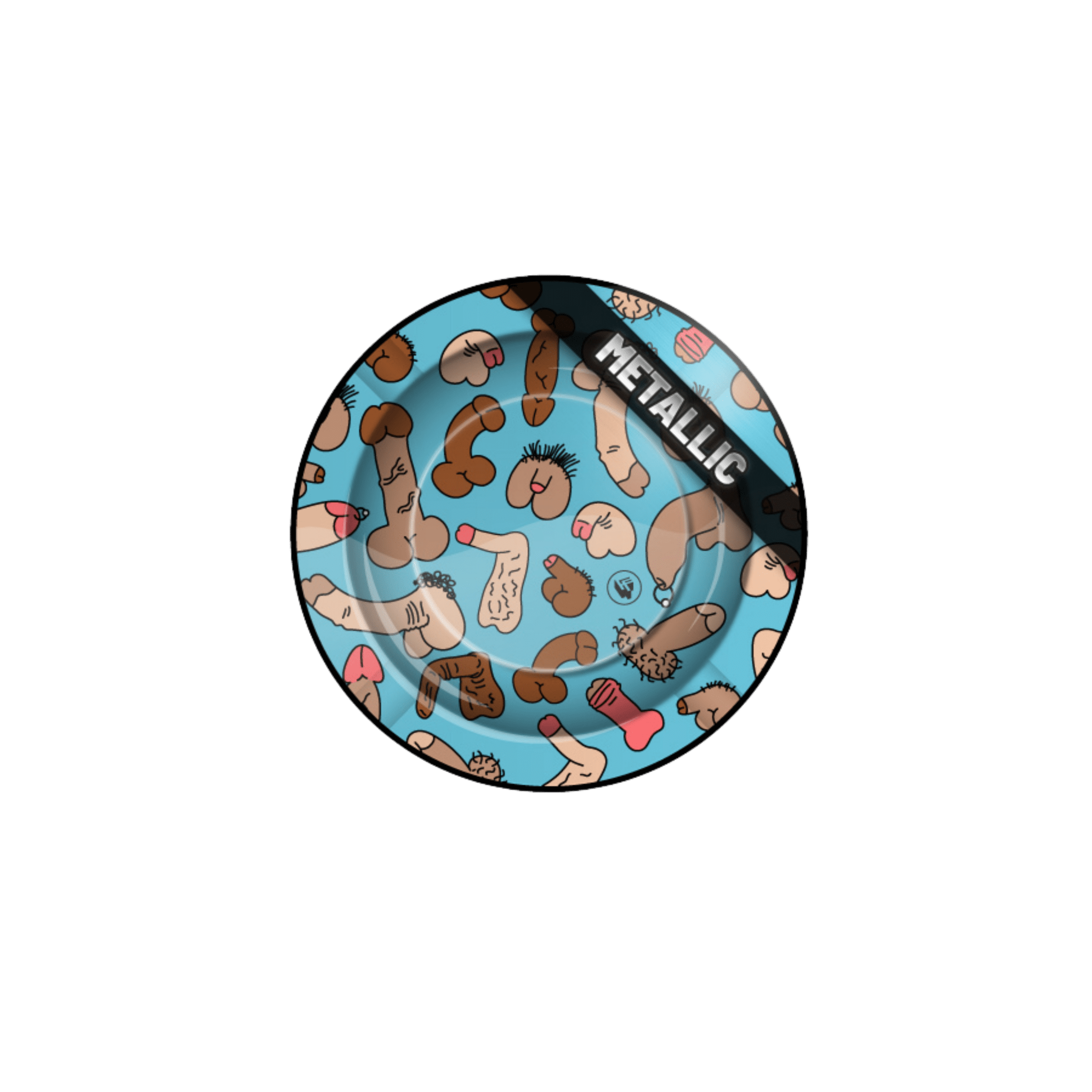 FIRE-FLOW Metall-Aschenbecher Ø 135 mm Dick Pattern Metallic