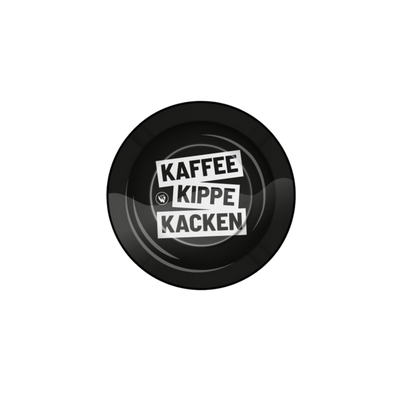 FIRE-FLOW Metall-Aschenbecher Ø 135 mm Kaffee Kippe Kacken