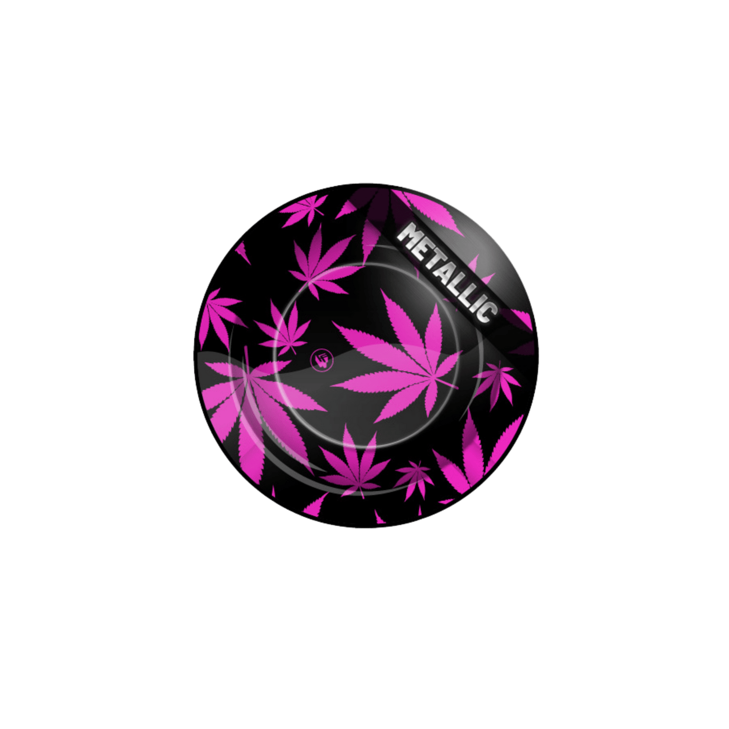 FIRE-FLOW Metall-Aschenbecher Ø 135 mm Leaves Pink Metallic