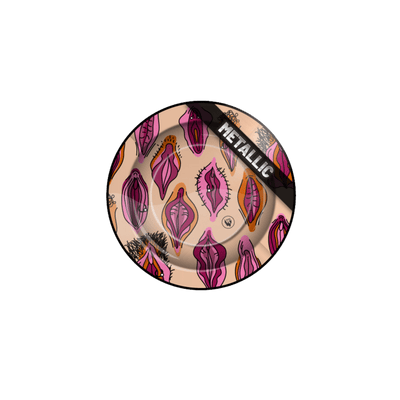 FIRE-FLOW Metall-Aschenbecher Ø 135 mm Pussy Pattern Metallic