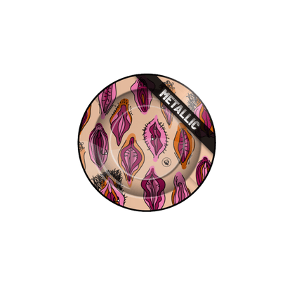 FIRE-FLOW Metall-Aschenbecher Ø 135 mm Pussy Pattern Metallic