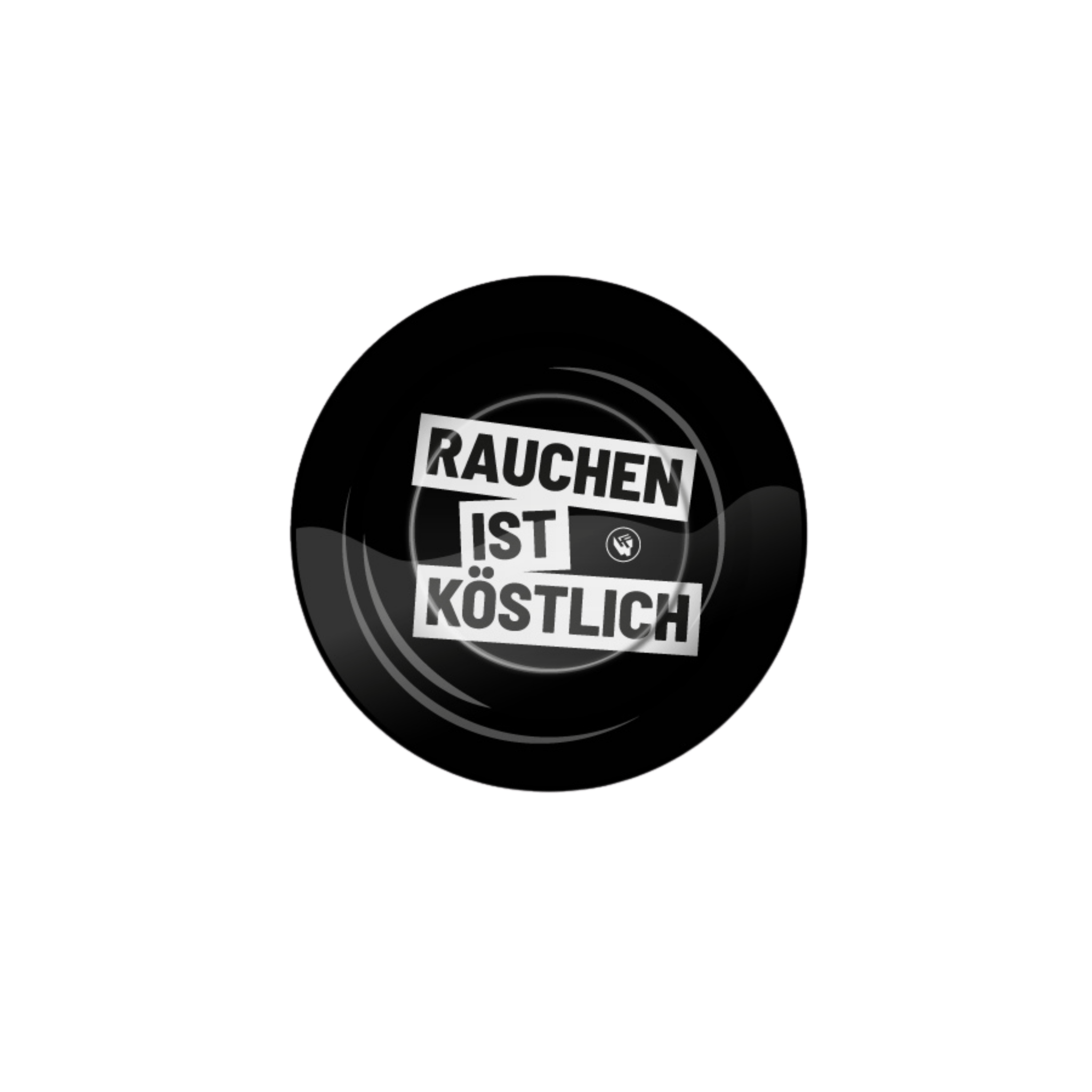 Metall-Aschenbecher Ø 135 mm Rauchen ist köstlich