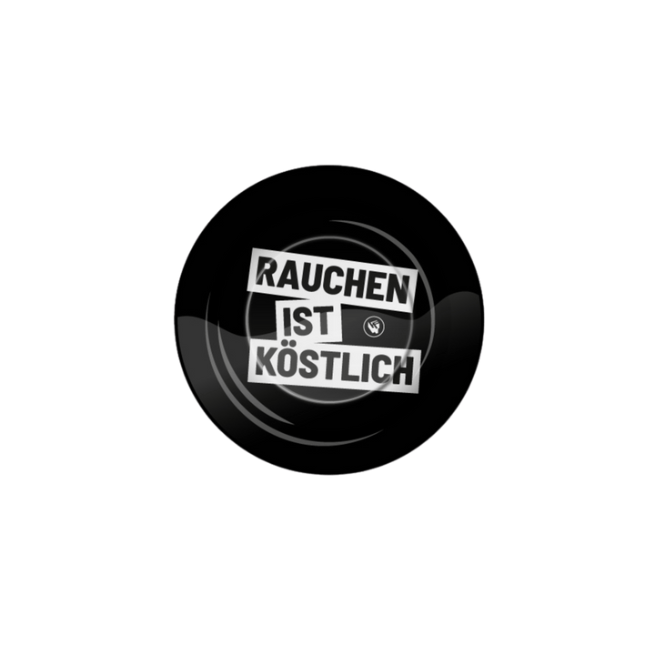 Metall-Aschenbecher Ø 135 mm Rauchen ist köstlich