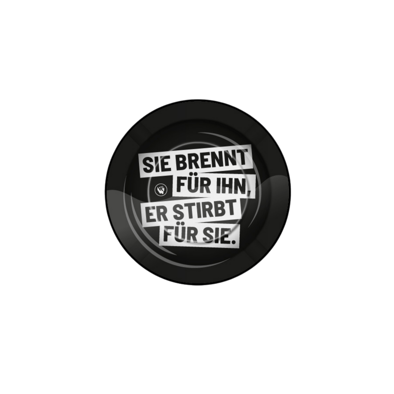 FIRE-FLOW Metall-Aschenbecher Ø 135 mm Sie brennt für ihn