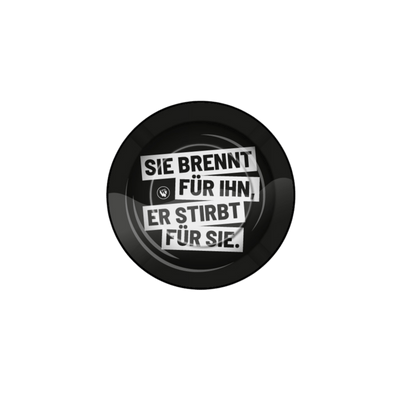FIRE-FLOW Metall-Aschenbecher Ø 135 mm Sie brennt für ihn