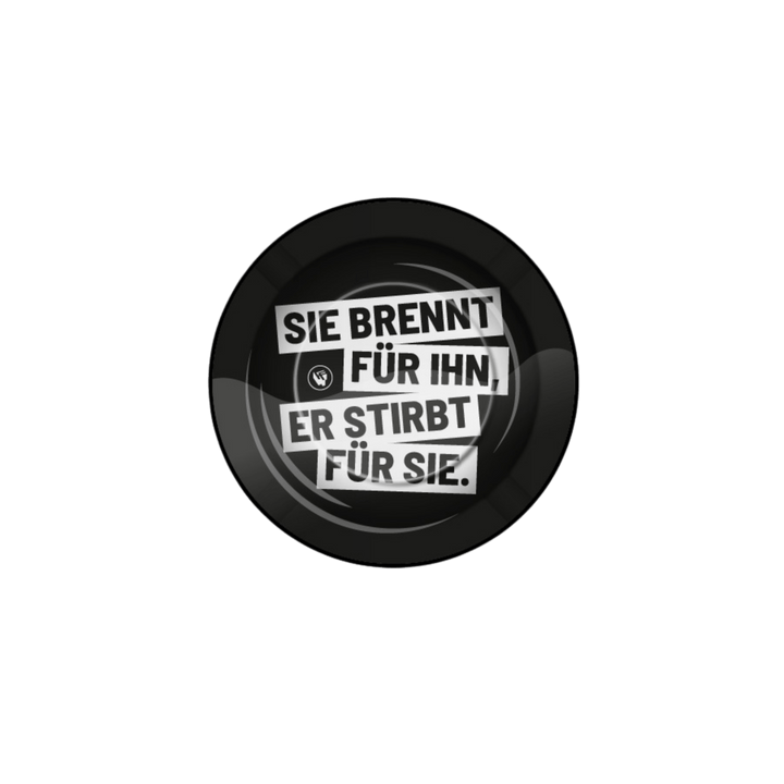 FIRE-FLOW Metall-Aschenbecher Ø 135 mm Sie brennt für ihn